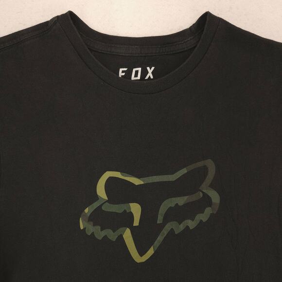 Fox Casual Crew Neck Graphic Short Sleeve T Shirt Mens Size Medium M Black - Picture 1 of 9